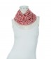 Damen Loop Schal, schmal, rot