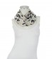 Damen Loop Schal, schmal, creme
