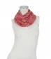 Damen Loop Schal, schmal, rot