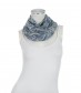 Damen Loop Schal, schmal, blau
