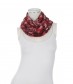 Damen Loop Schal, schmal, rot