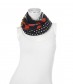 Damen Loop Schal - Streifen, Punkte, schwarz