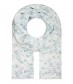 Damen Schal floral, Pailletten, blau