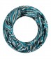 Damen Loop Schal, metallic, blau