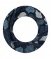 Damen Loop Schal, schmal, blau