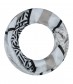 Damen Loop Schal, schmal, grau