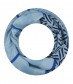 Damen Loop Schal, schmal, blau