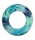 Damen Loop Schal, schmal, blau
