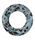Damen Loop Schal, schmal, blau