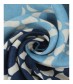 Damen Loop Schal, schmal, blau