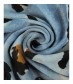 Damen Loop Schal, schmal, blau