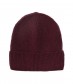 Damen Basic Strick Mütze, weinrot