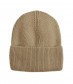 Basic Beanie Mütze - Feinstrick, beige